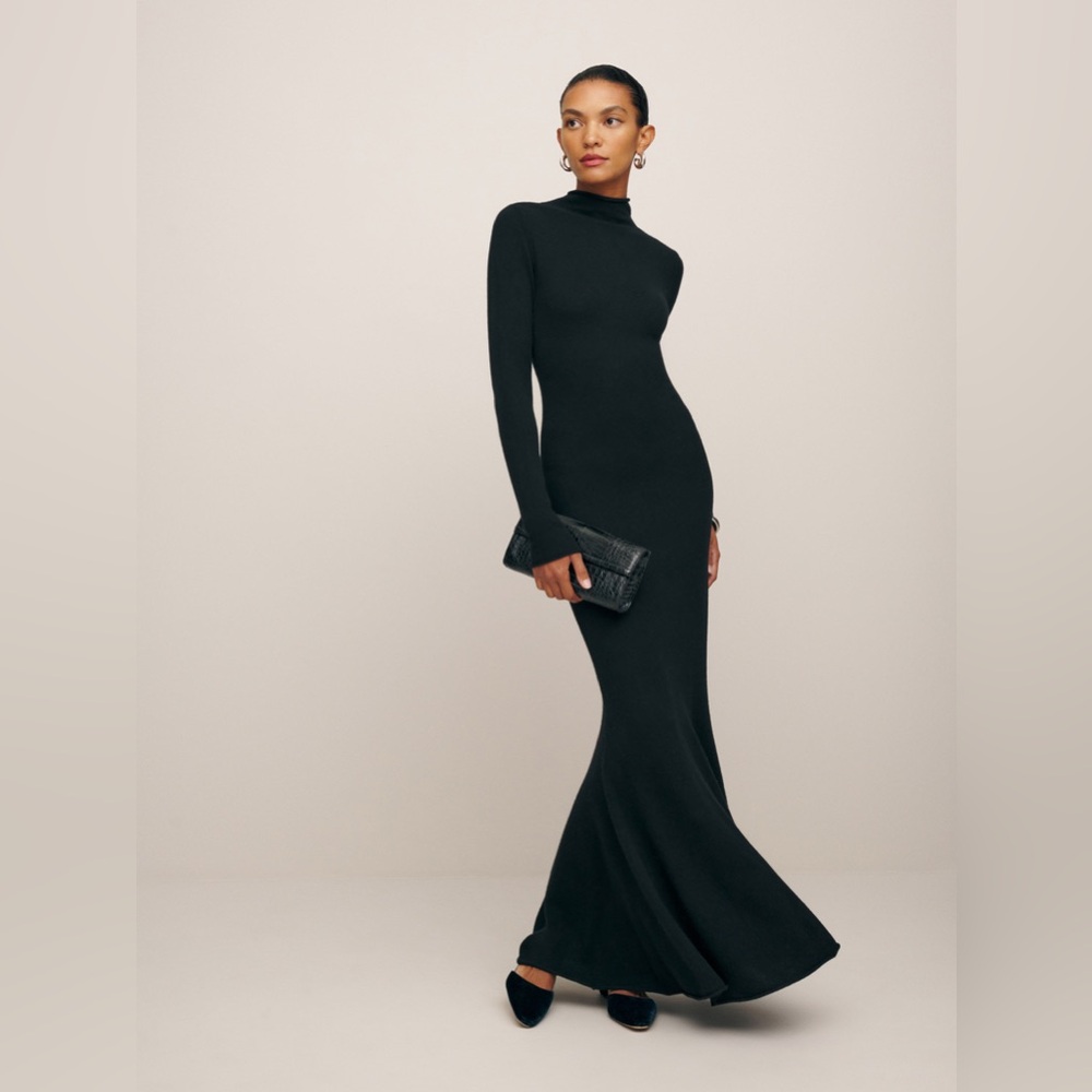 Reformation Fernando cashmere turtleneck maxi dress knit Small